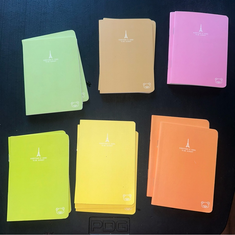 Colorful Eiffel Tower small Notebooks Set